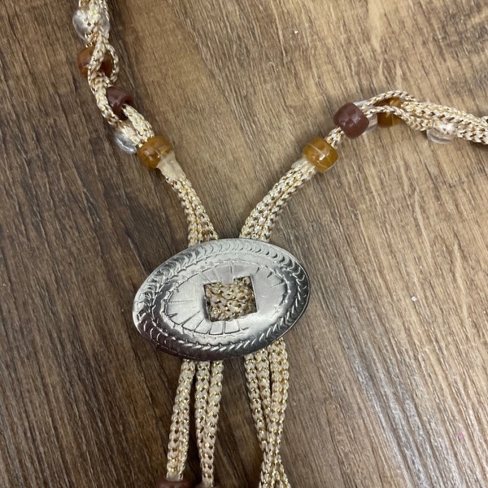 Elegant Silver and Gold Beaded Necklace